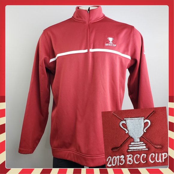 Nike 1/4 zipper Therma-Fit sweater 2013 BCC CUP Golf Tour Performance - Picture 1 of 8